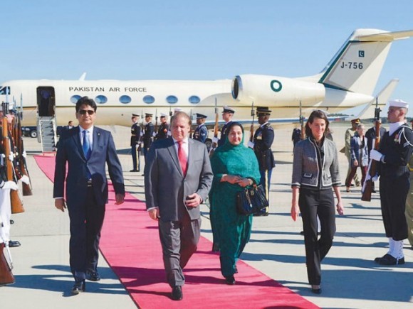 Nawaz Sharif on the red carpet